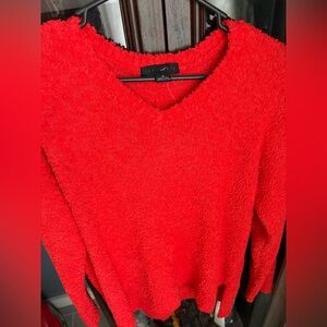 Women’s Nordstrom Sanctuary Teddy Vneck Sweater Orange Red
